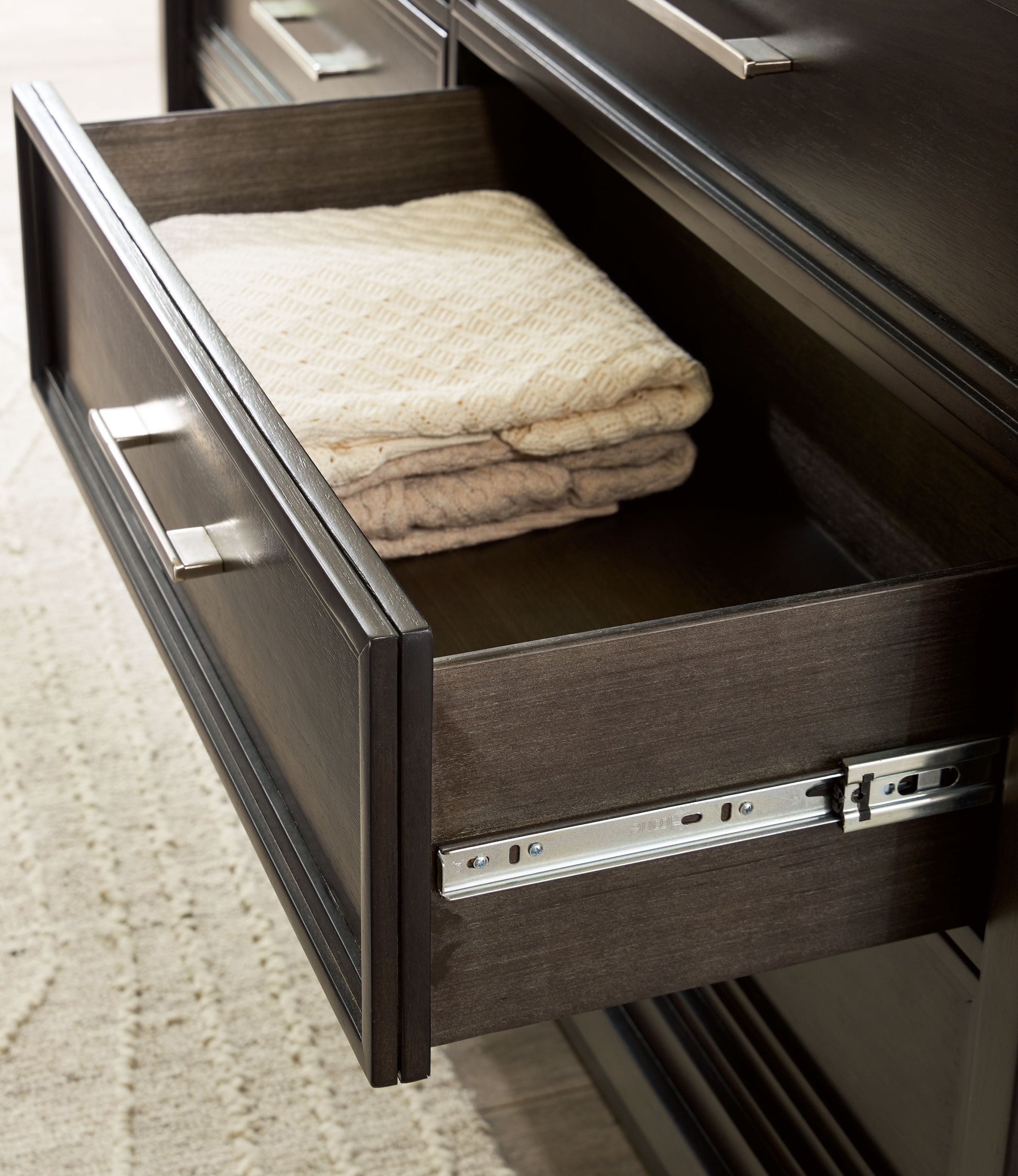 Signature Design by Ashley® Neymorton - Dark Grayish Brown - Dresser And Mirror | Meri Furniture