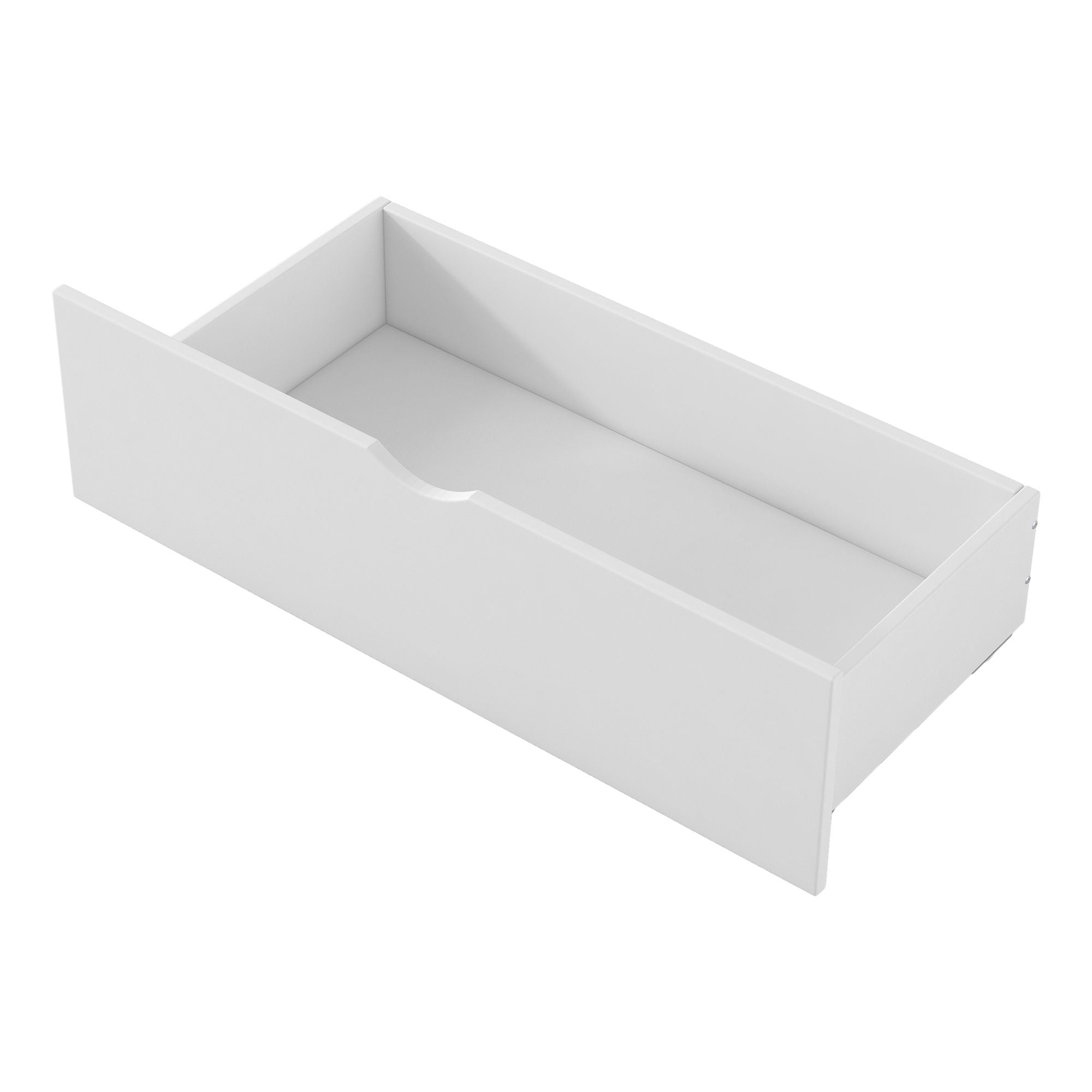 Platform Bed With Guardrail And 2 Drawers