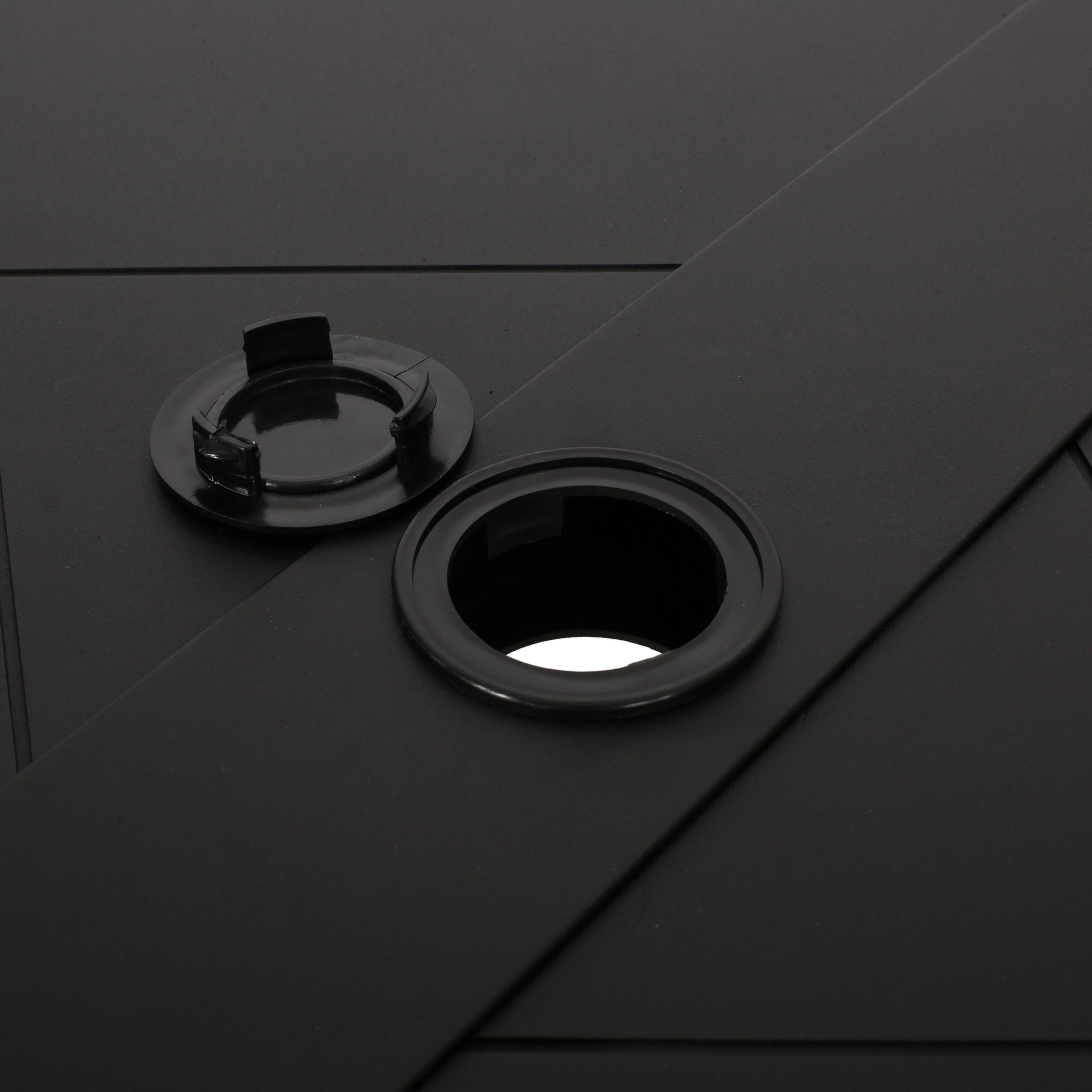 Modern Outdoor Dining Table With X Shaped Legs, Umbrella Hole