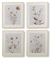 Chettings - Wall Art Set (Set of 4) - Beige / Gray / Blush