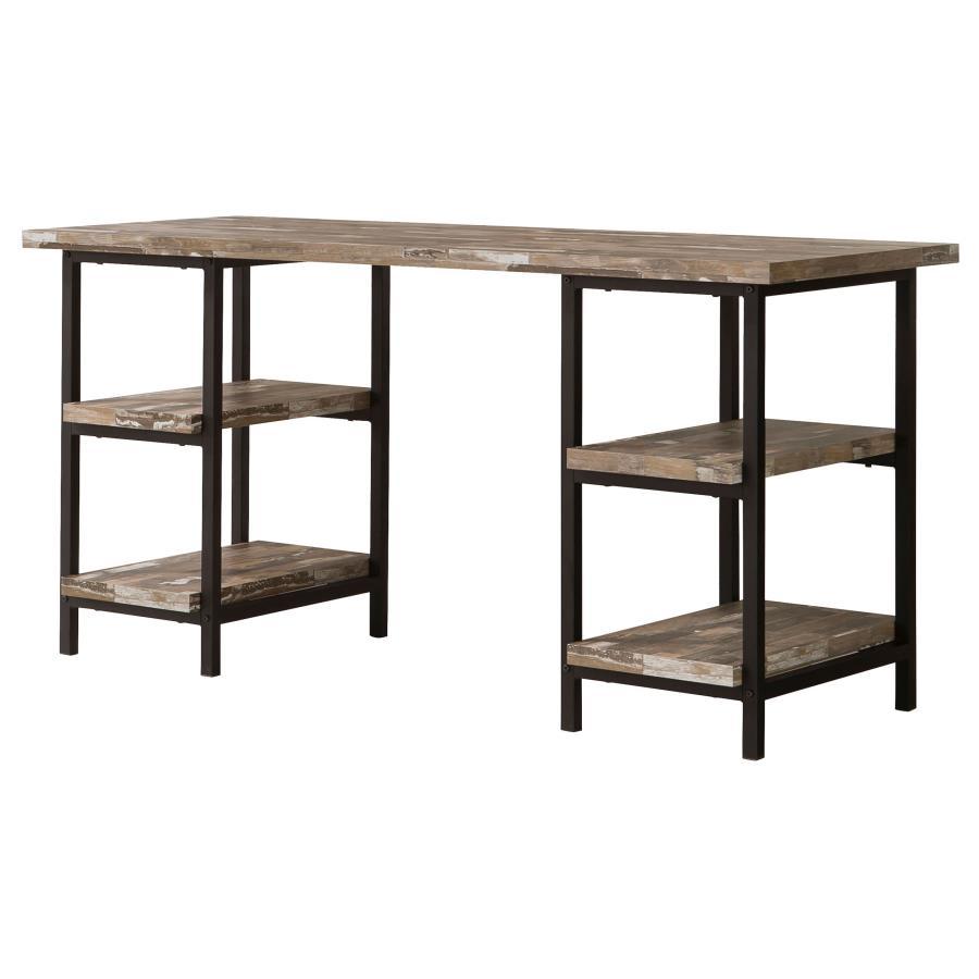 Coaster Fine Furniture Kemper - 4-Shelf Writing Desk - Weathered Brown | Meri Furniture