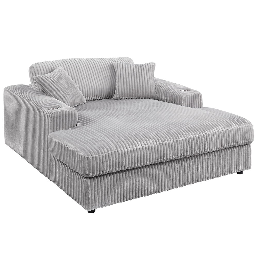 ACME Hilde - Chaise With 2 Pillows | Meri Furniture