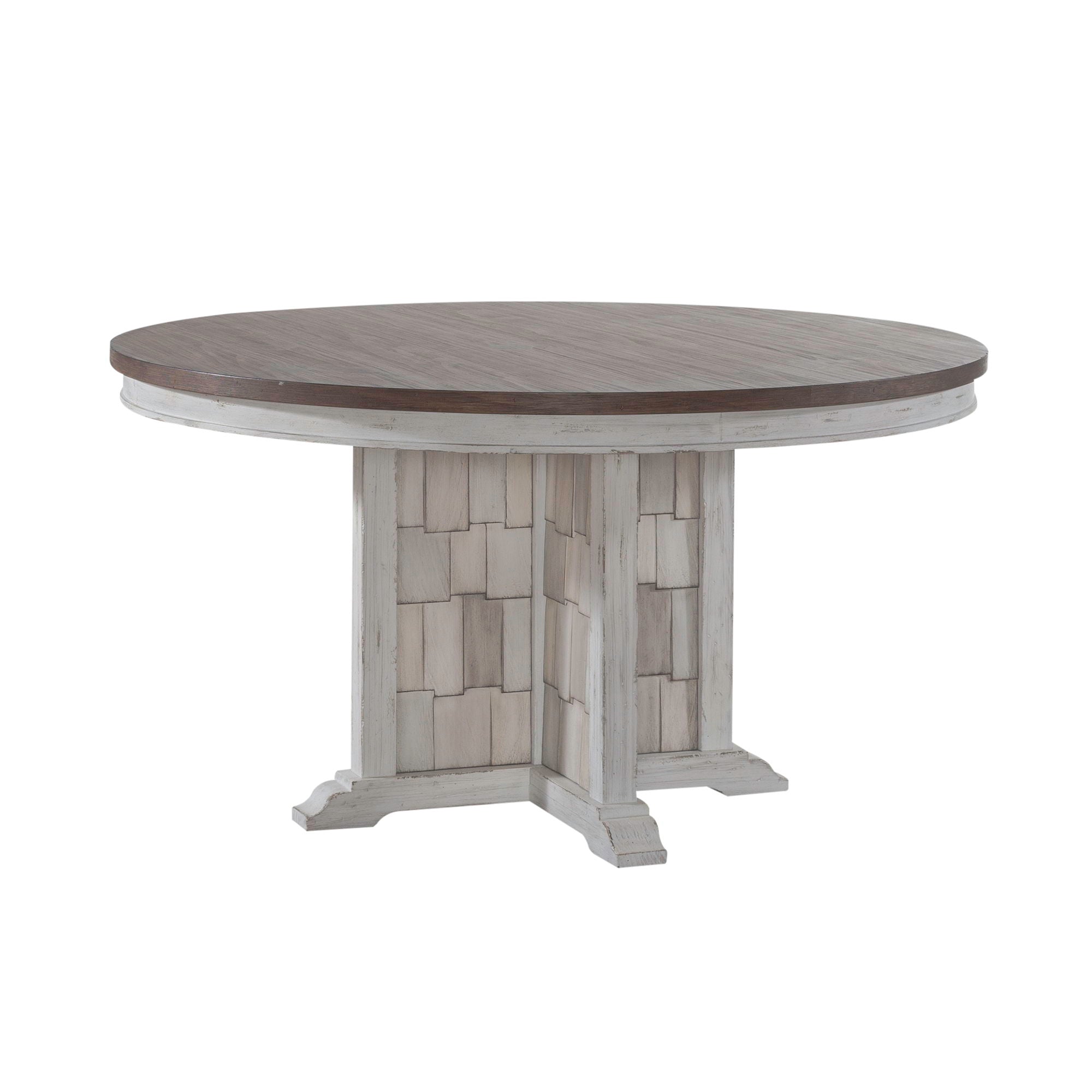Liberty Furniture River Place - Pedestal Table Set - White | Meri Furniture