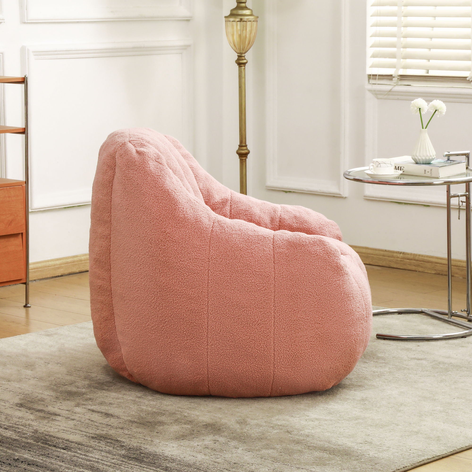 Comfy Bean Bag Chair With Memory Foam Filler, Tufted Soft