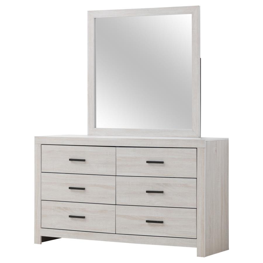 Coaster Fine Furniture Brantford - 6-Drawer Dresser With Mirror | Meri Furniture