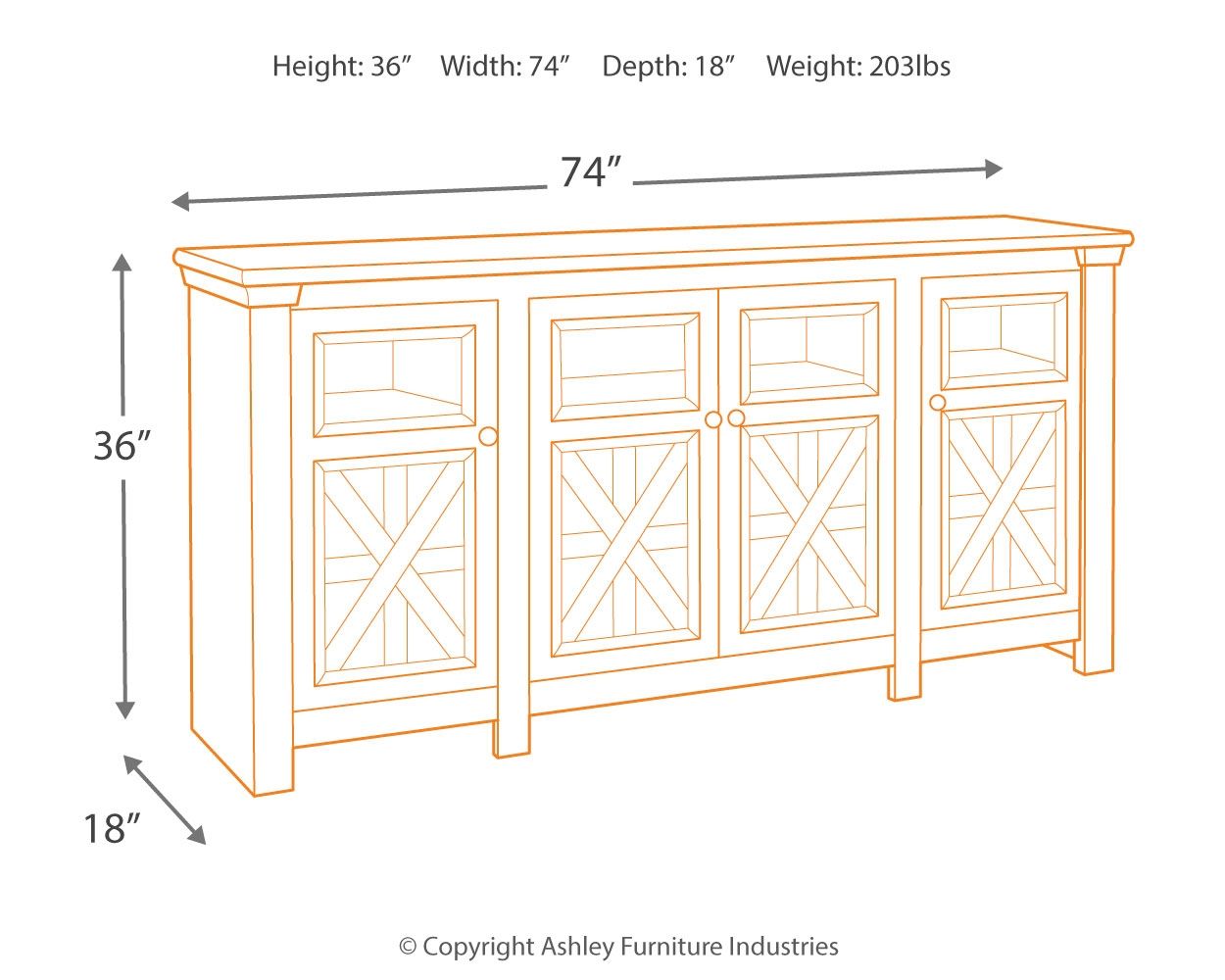 Ashley Furniture Bolanburg - TV Stand | Meri Furniture