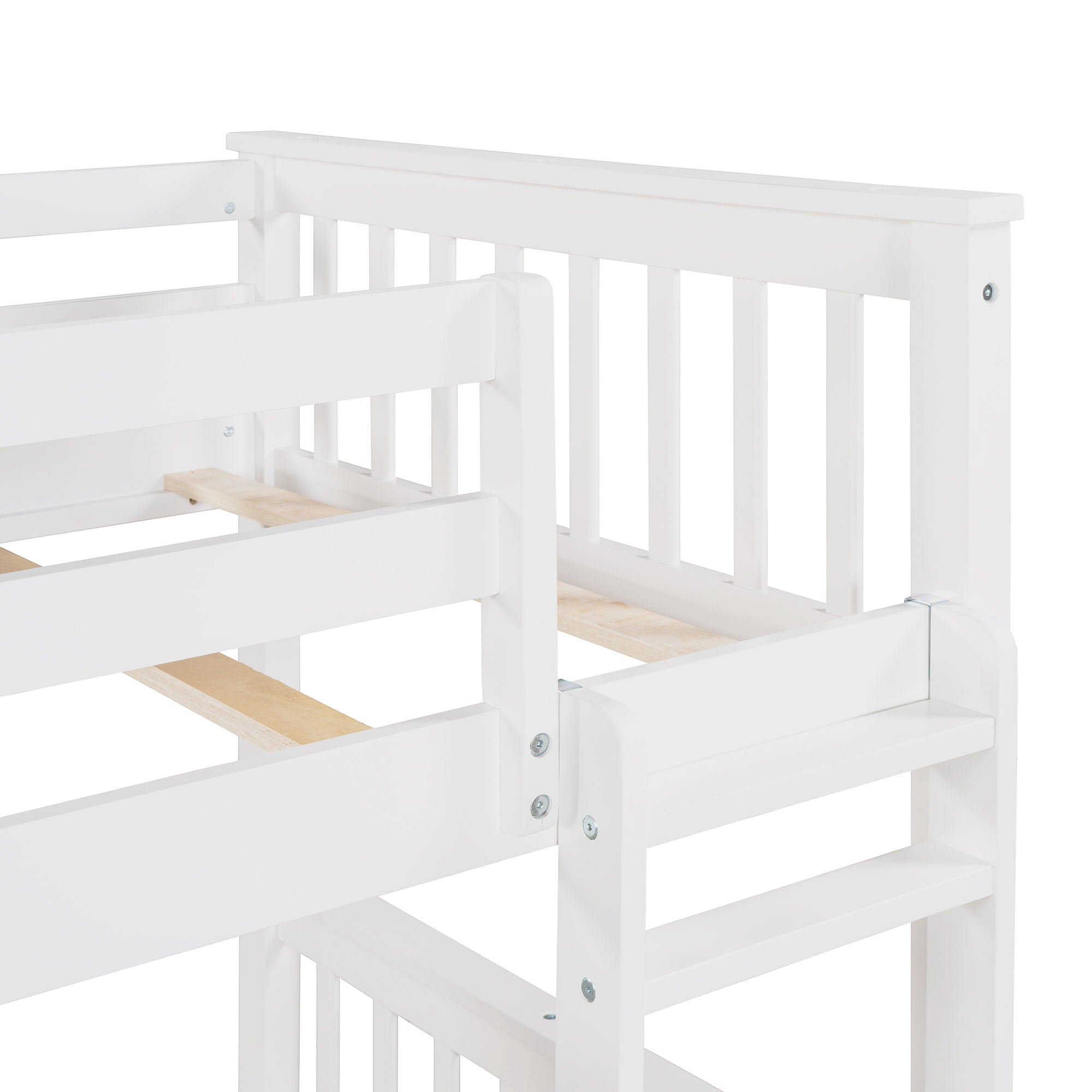 Bunk Bed With Ladders And 2 Storage Drawers