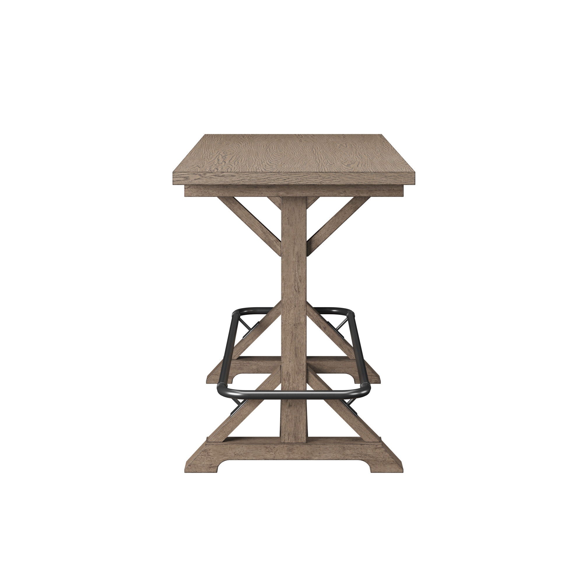 Bar Height Trestle Table - Brown