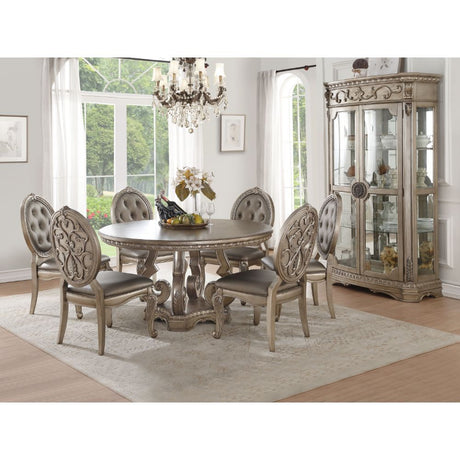 ACME Northville - Dining Table - Antique Silver | Meri Furniture