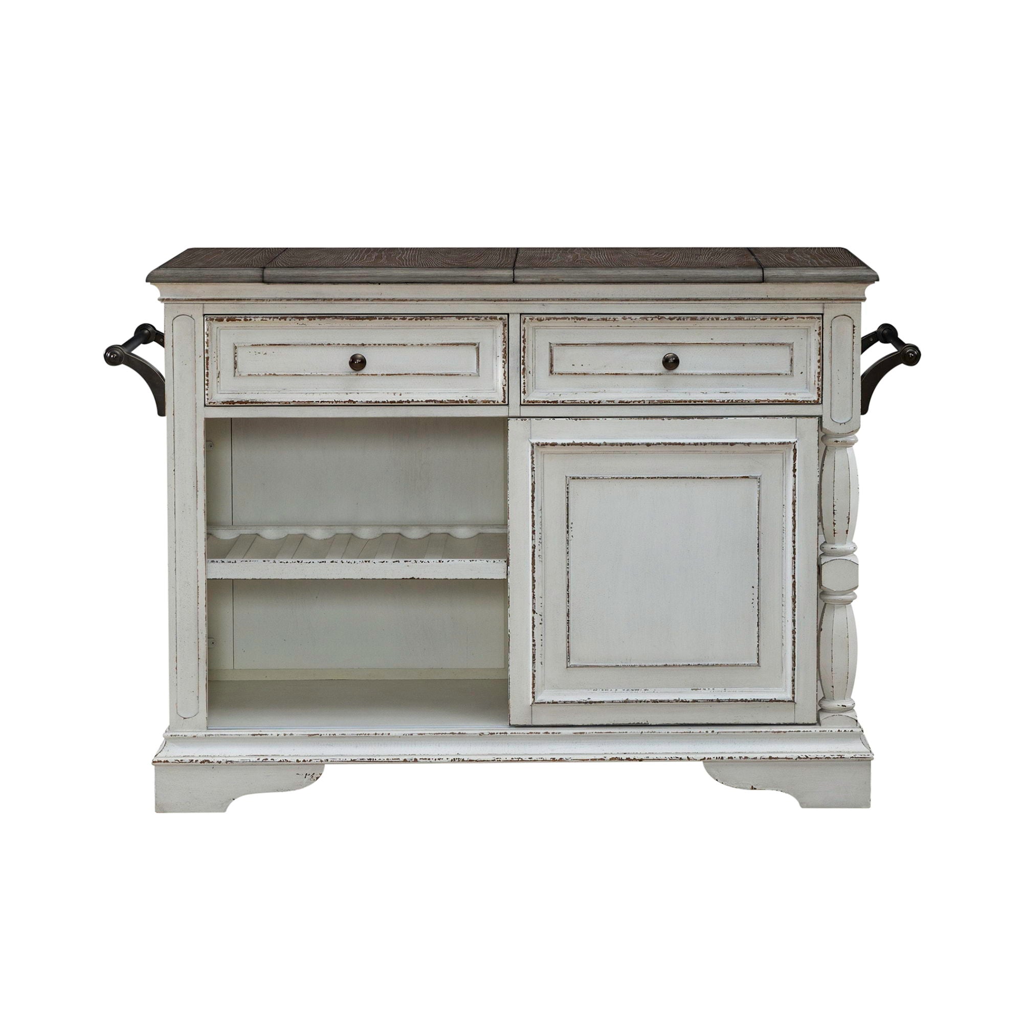 Liberty Furniture Magnolia Manor - Bar Cart - White | Meri Furniture