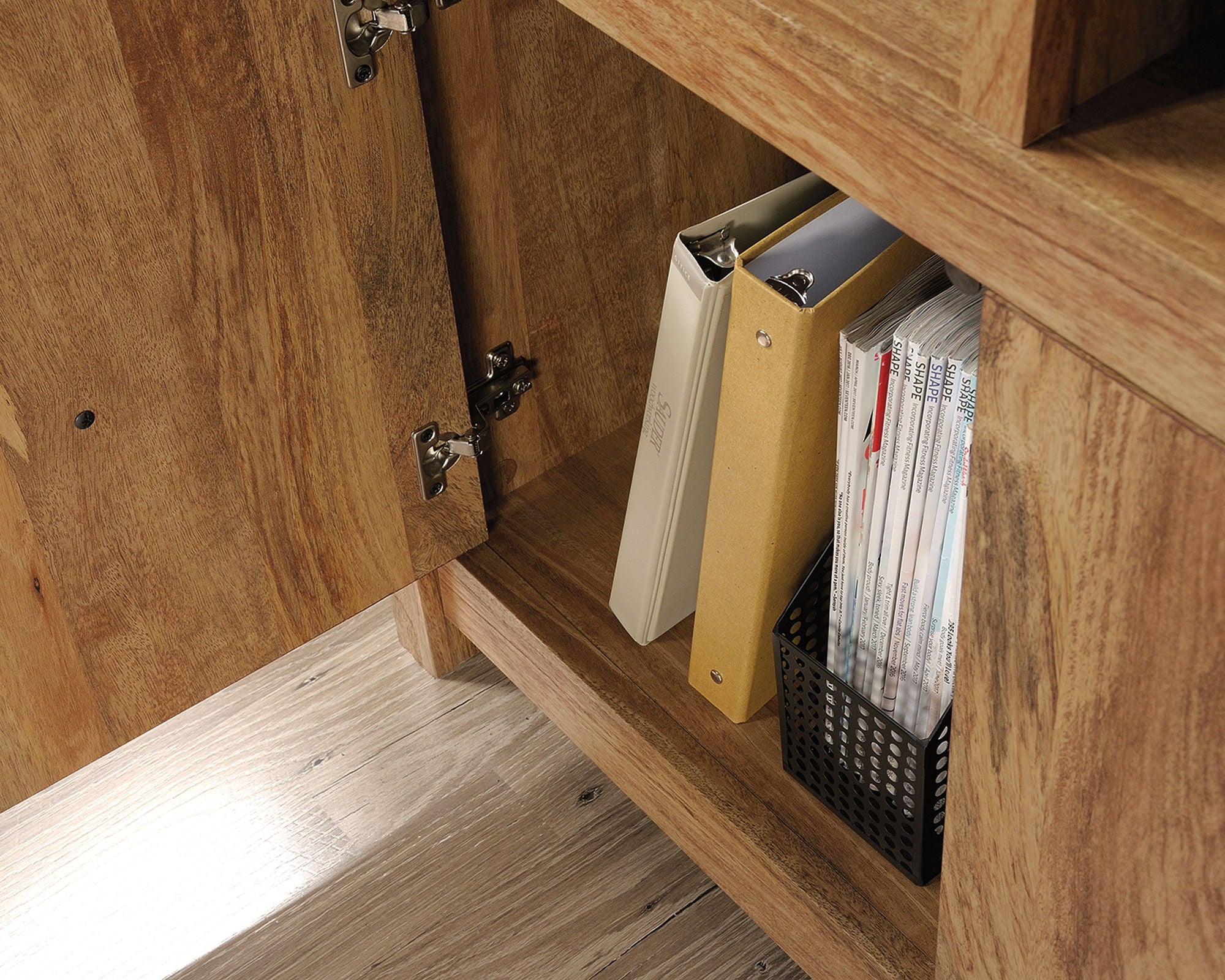 Cannery Bridge Storage Wall in Sindoori Mango