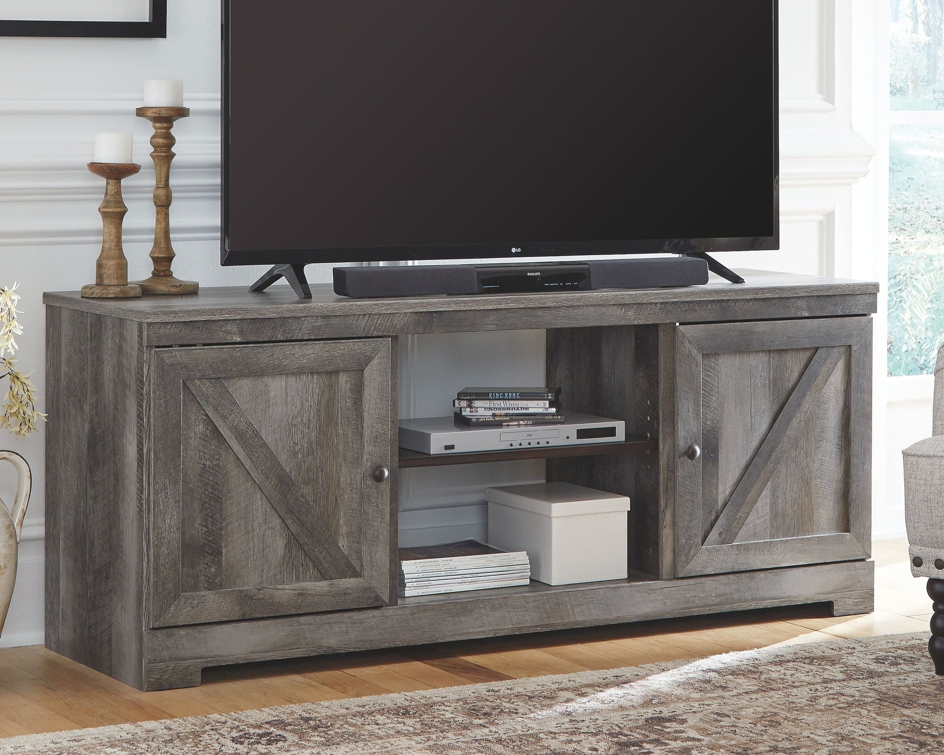 Signature Design by Ashley® Wynnlow - TV Stand With Fireplace Option | Meri Furniture