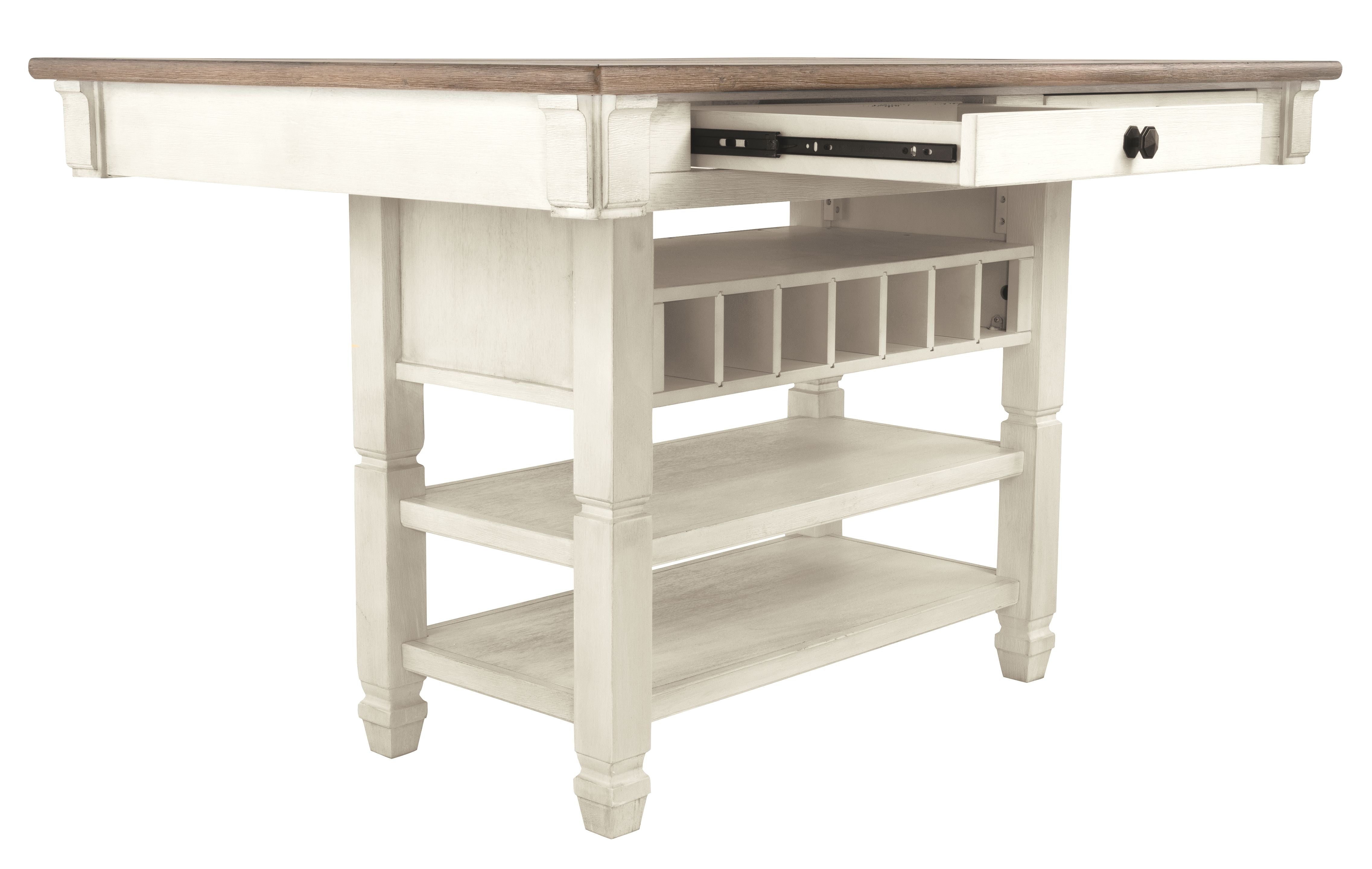 Signature Design by Ashley® Bolanburg - Beige - Rectangular Dining Room Counter Table | Meri Furniture