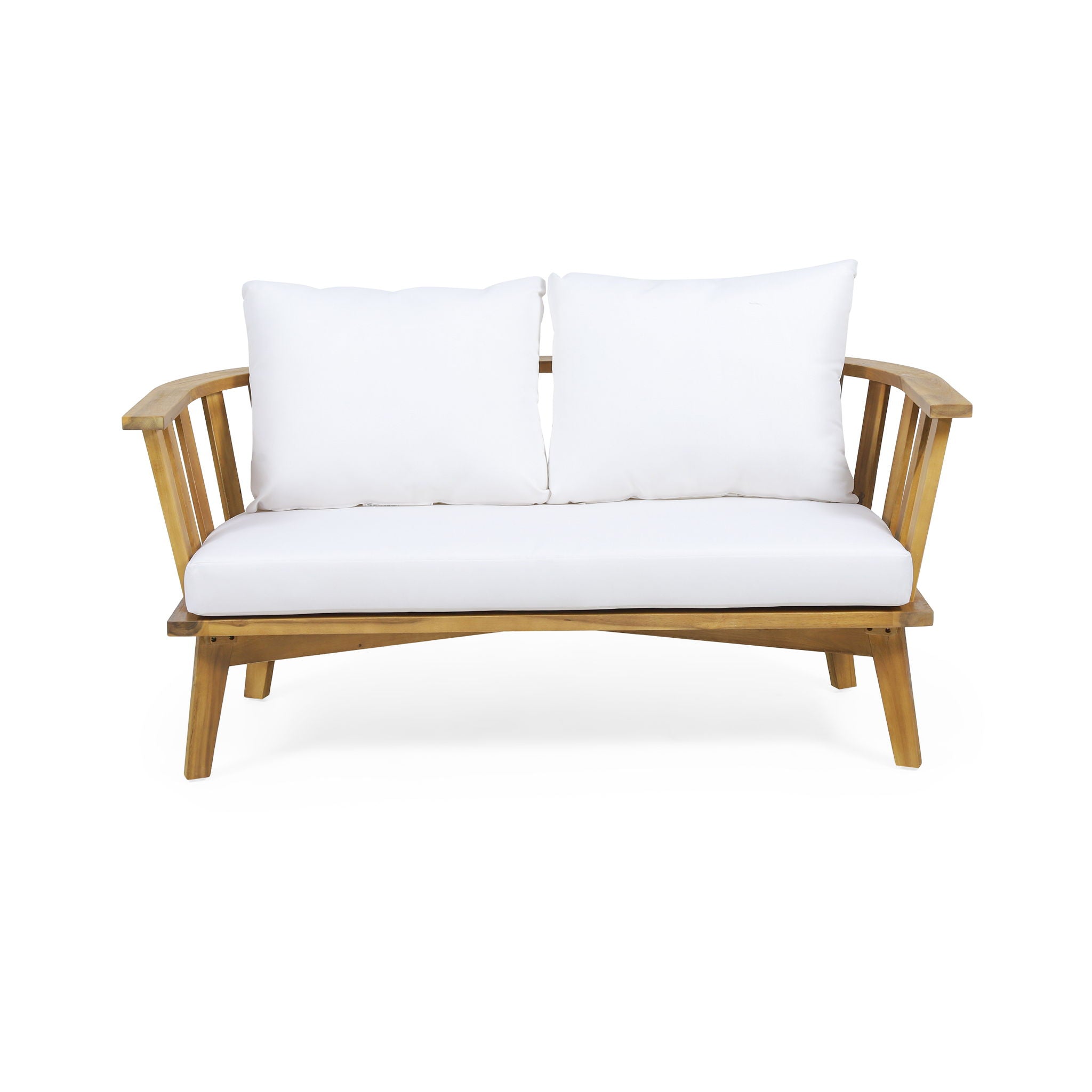 Patio Furniture Set, Outdoor Acacia Wood Patio Club Chair With Table