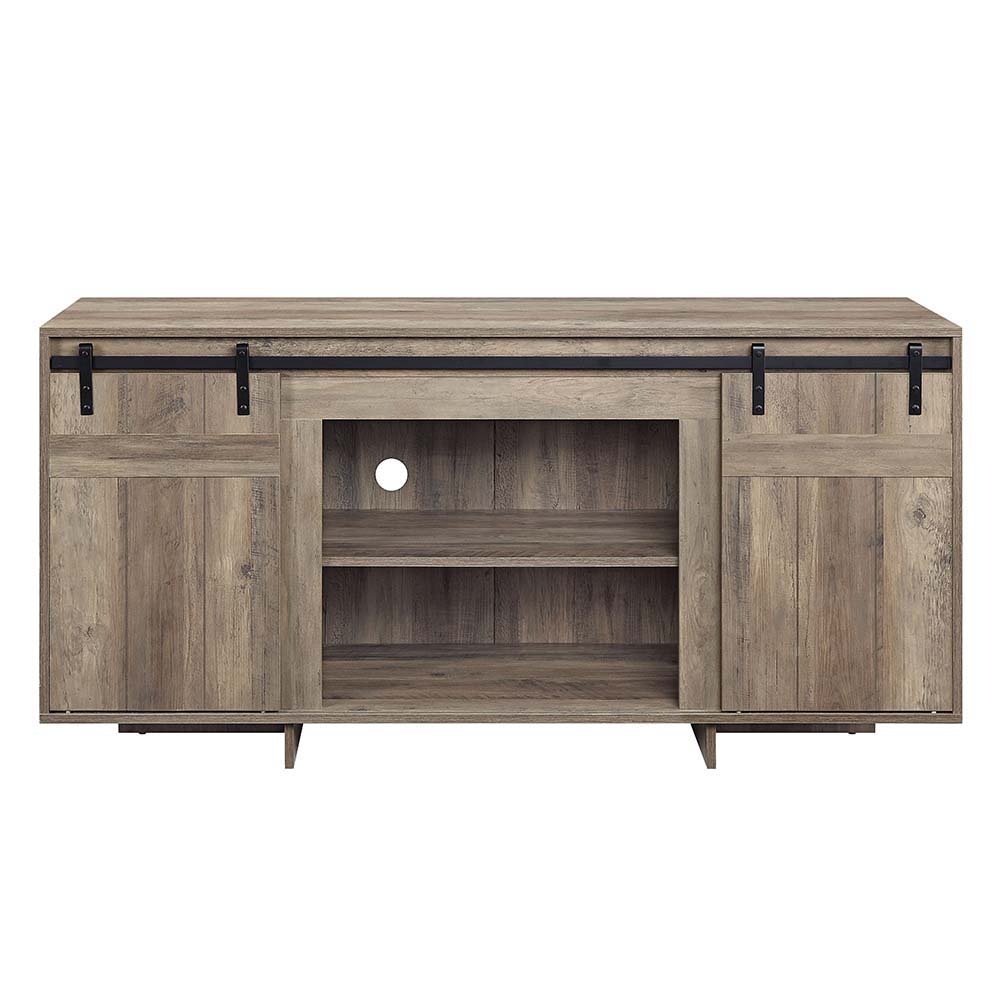 ACME Bellarosa - TV Stand - Gray Washed - Wood | Meri Furniture