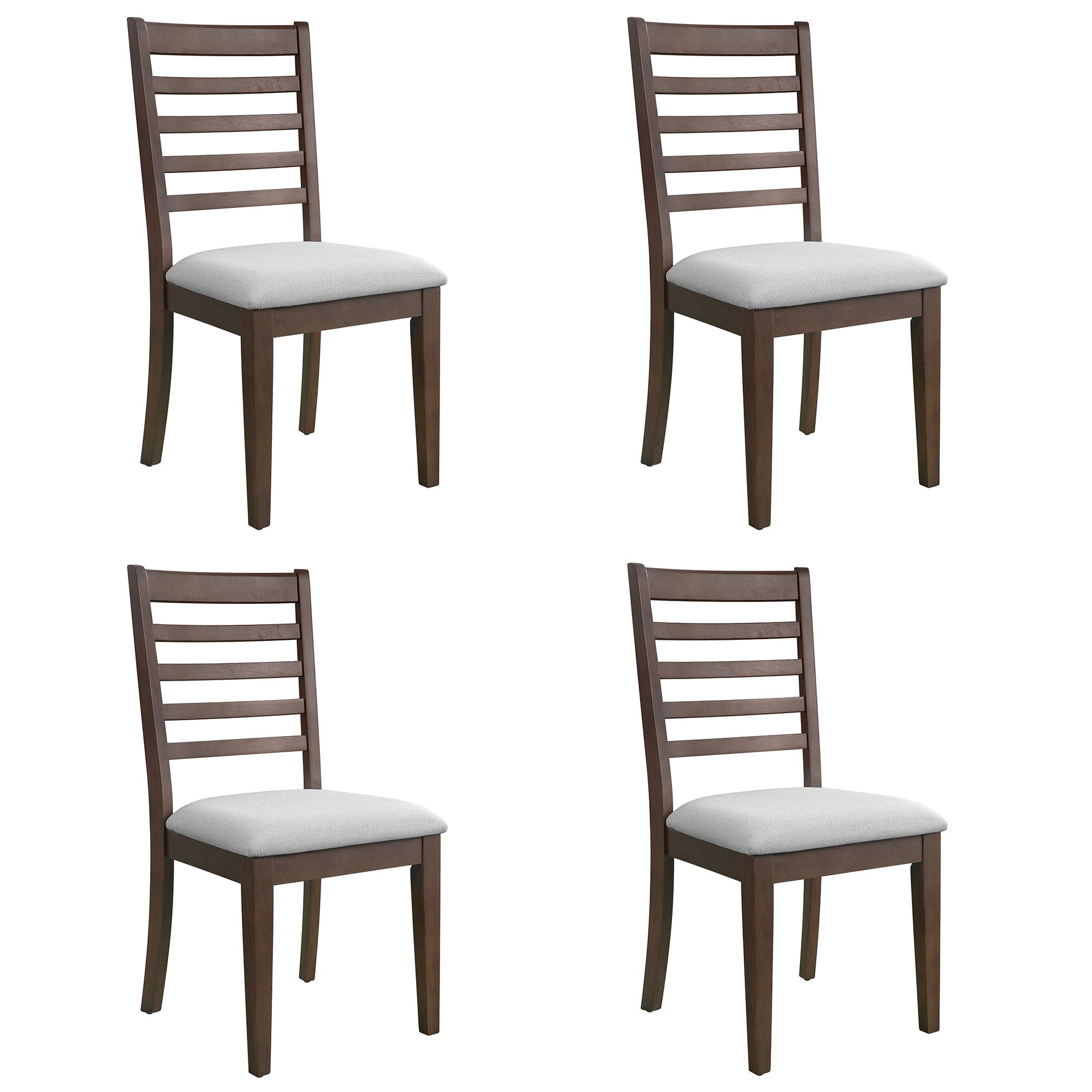 Upholstered Armless Chairs With High Ladder Back