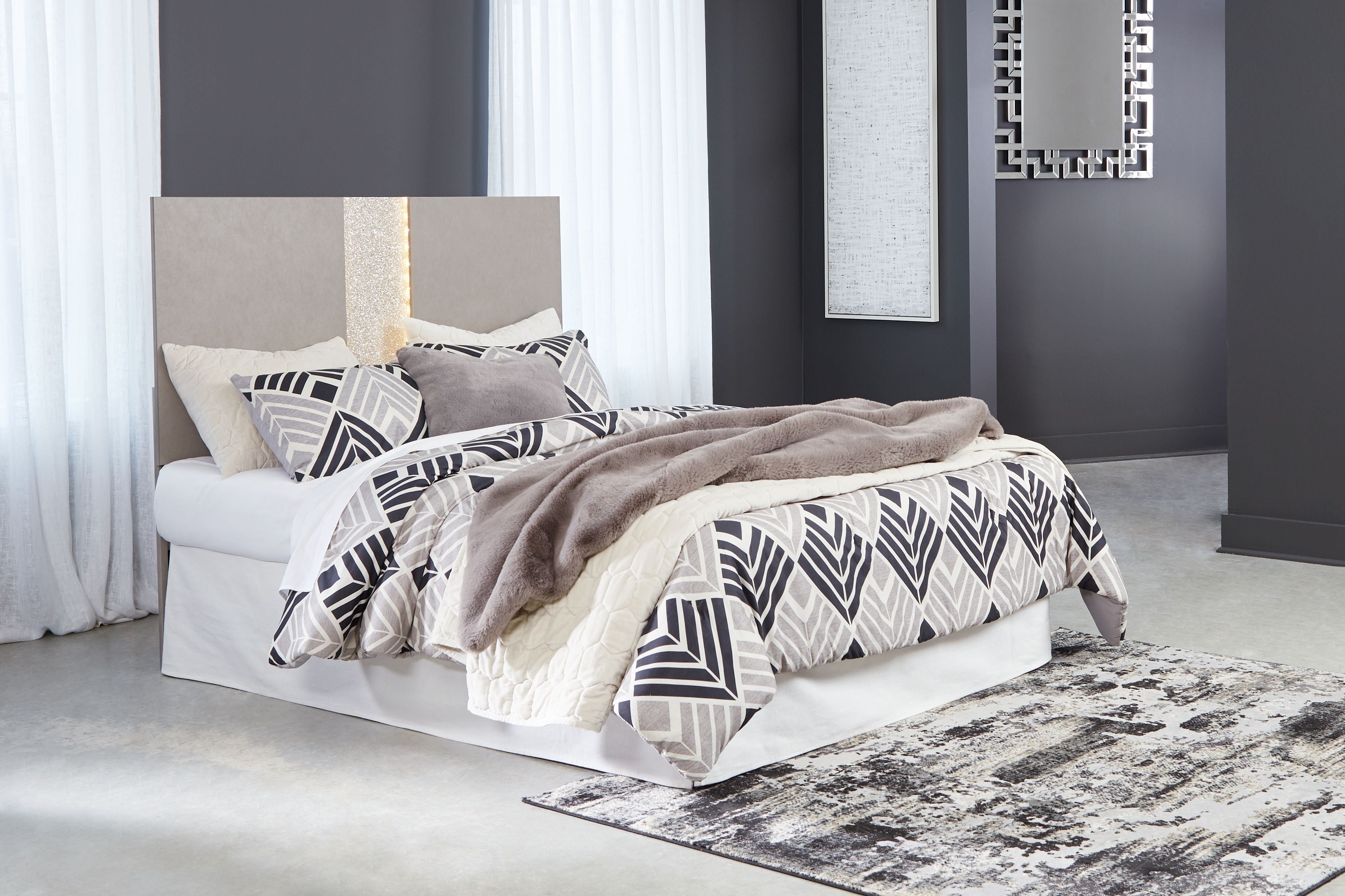 Signature Design by Ashley® Surancha - Gray - Queen/Full Panel Headboard | Meri Furniture