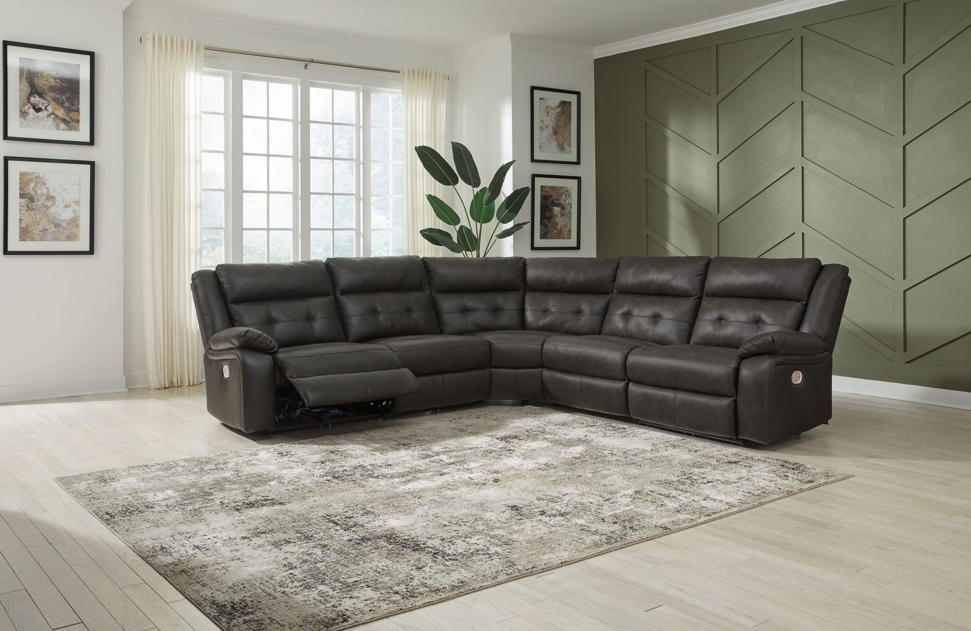 Signature Design by Ashley® Mackie Pike - Power Reclining Sectional | Meri Furniture
