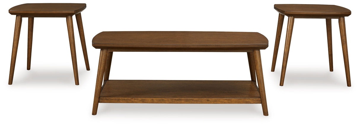 Signature Design by Ashley® Lyncott - Brown - Occasional Table Set (Set of 3) | Meri Furniture
