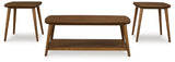 Signature Design by Ashley® Lyncott - Brown - Occasional Table Set (Set of 3) | Meri Furniture