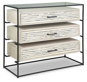 Signature Design by Ashley® Crewridge - Black / Cream - Accent Cabinet | Meri Furniture