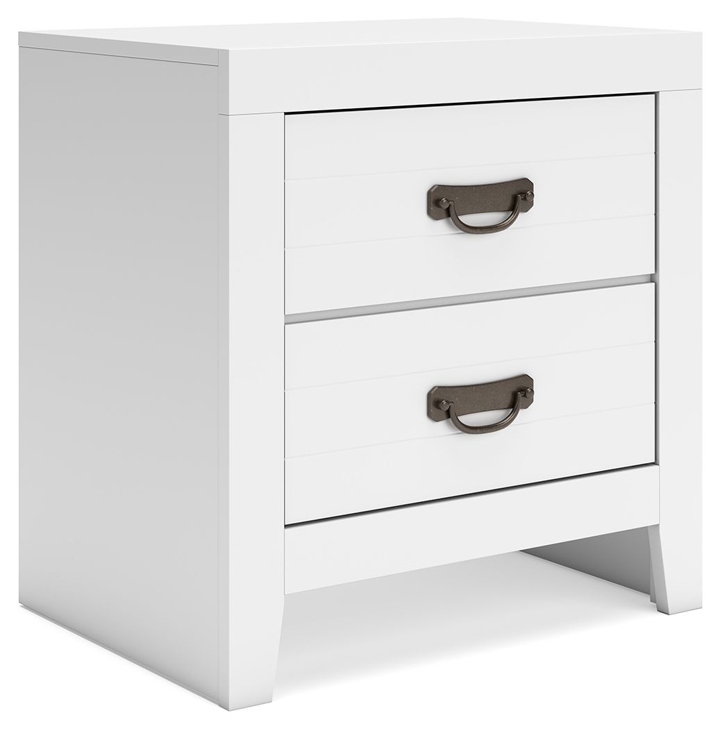 Signature Design by Ashley® Binterglen - White - Two Drawer Night Stand | Meri Furniture