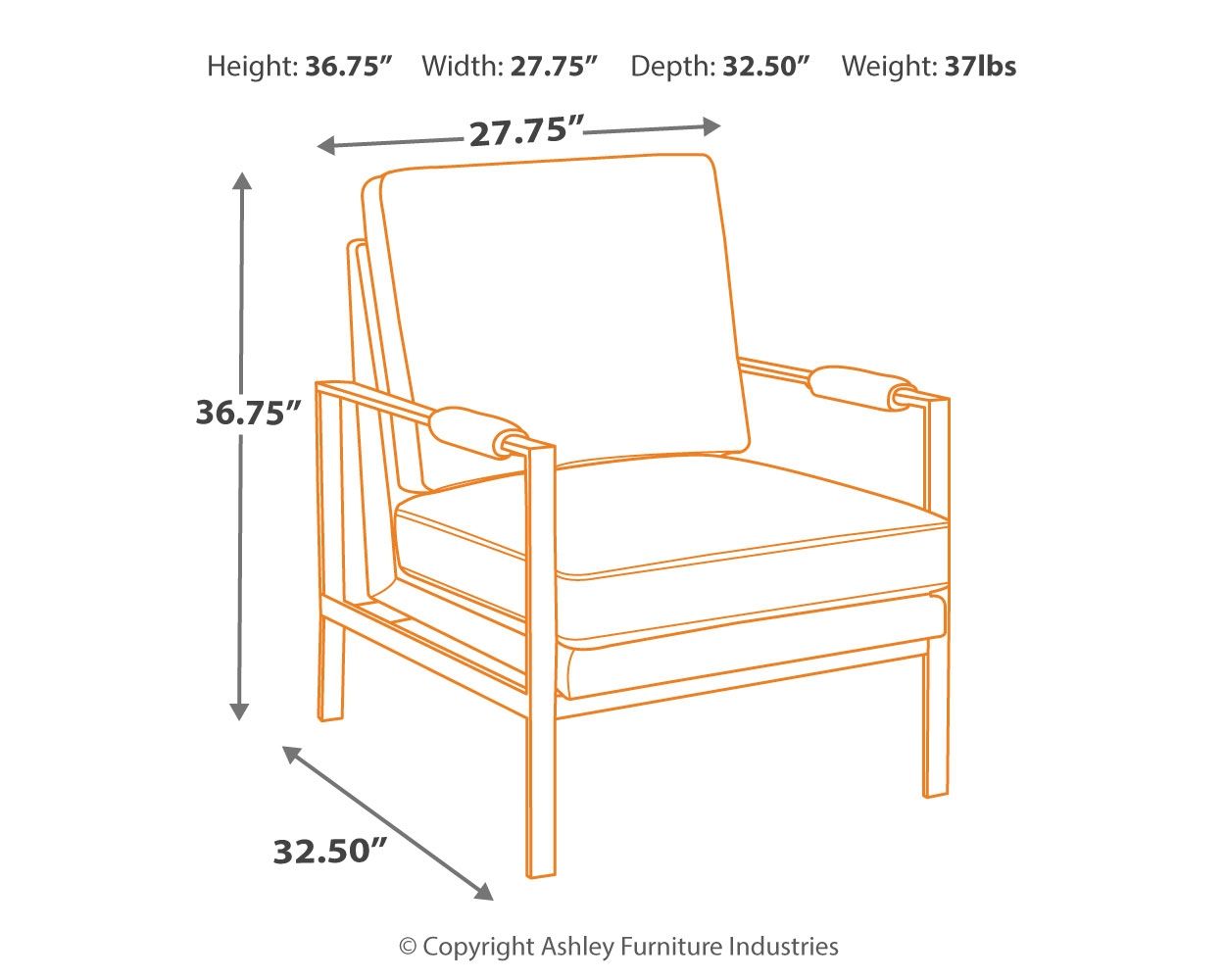 Ashley Furniture Peacemaker - Brown - Accent Chair | Meri Furniture