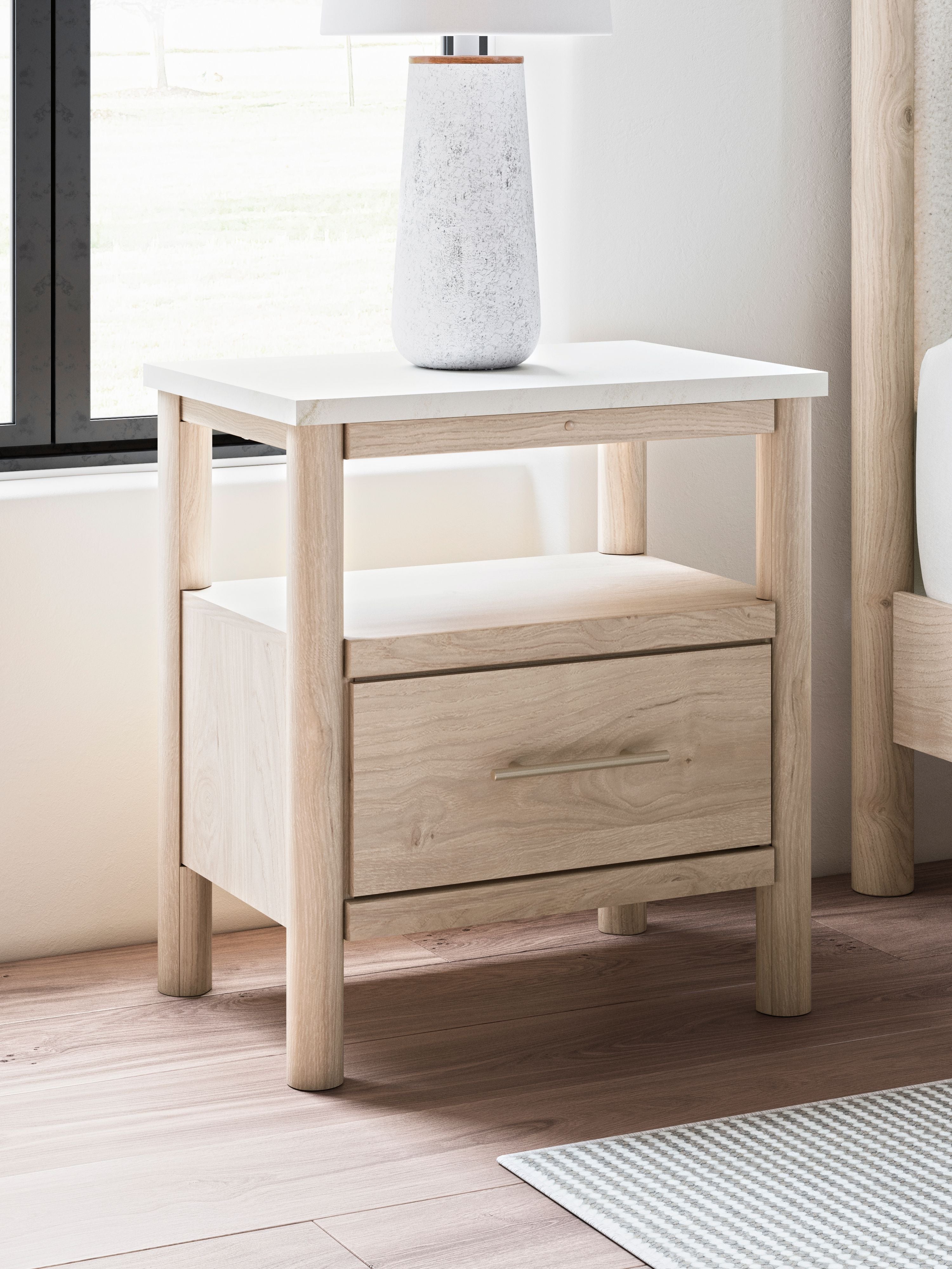 Signature Design by Ashley® Cadmori - One Drawer Night Stand | Meri Furniture