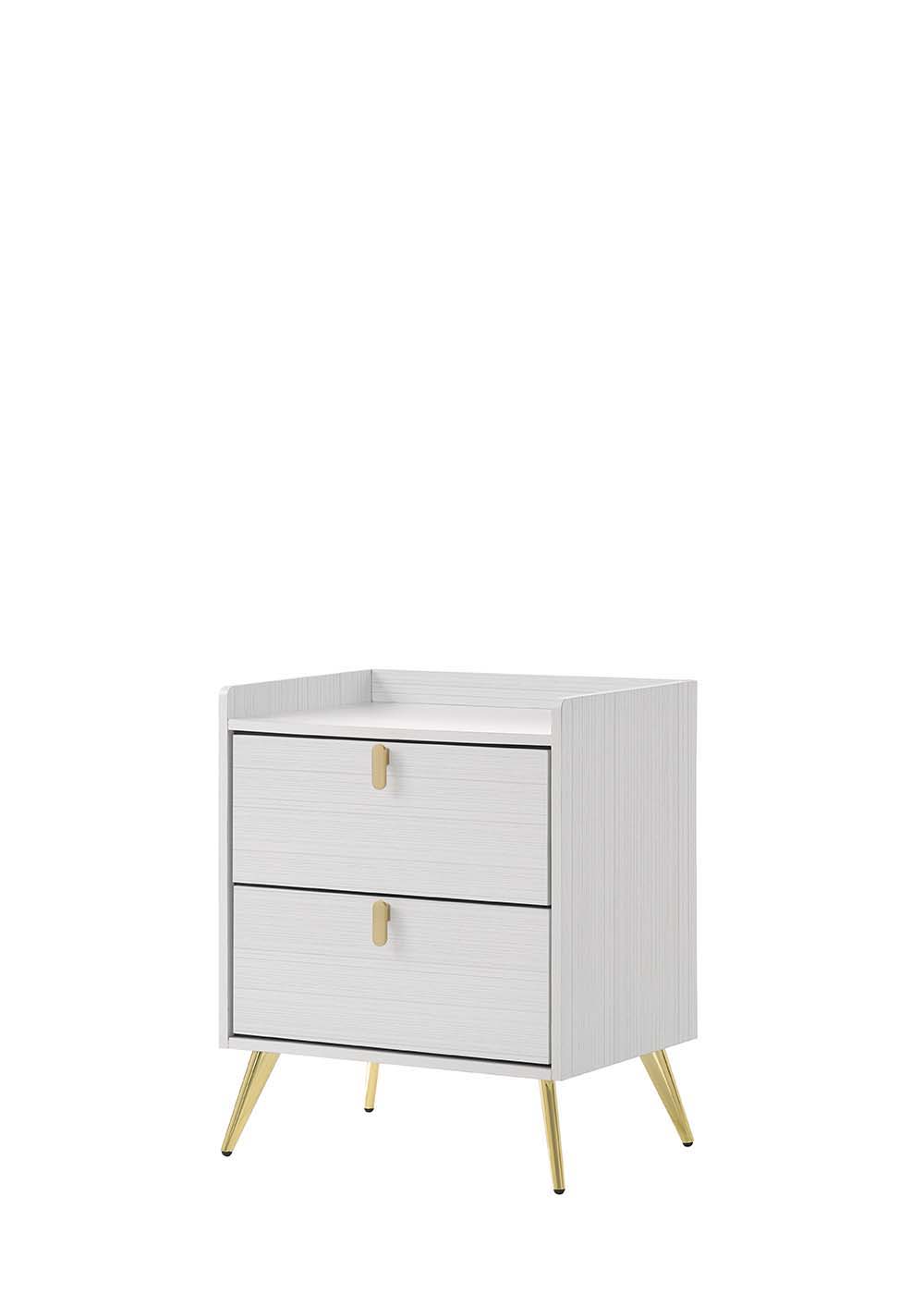 ACME Zeena - Nightstand - White Finish | Meri Furniture