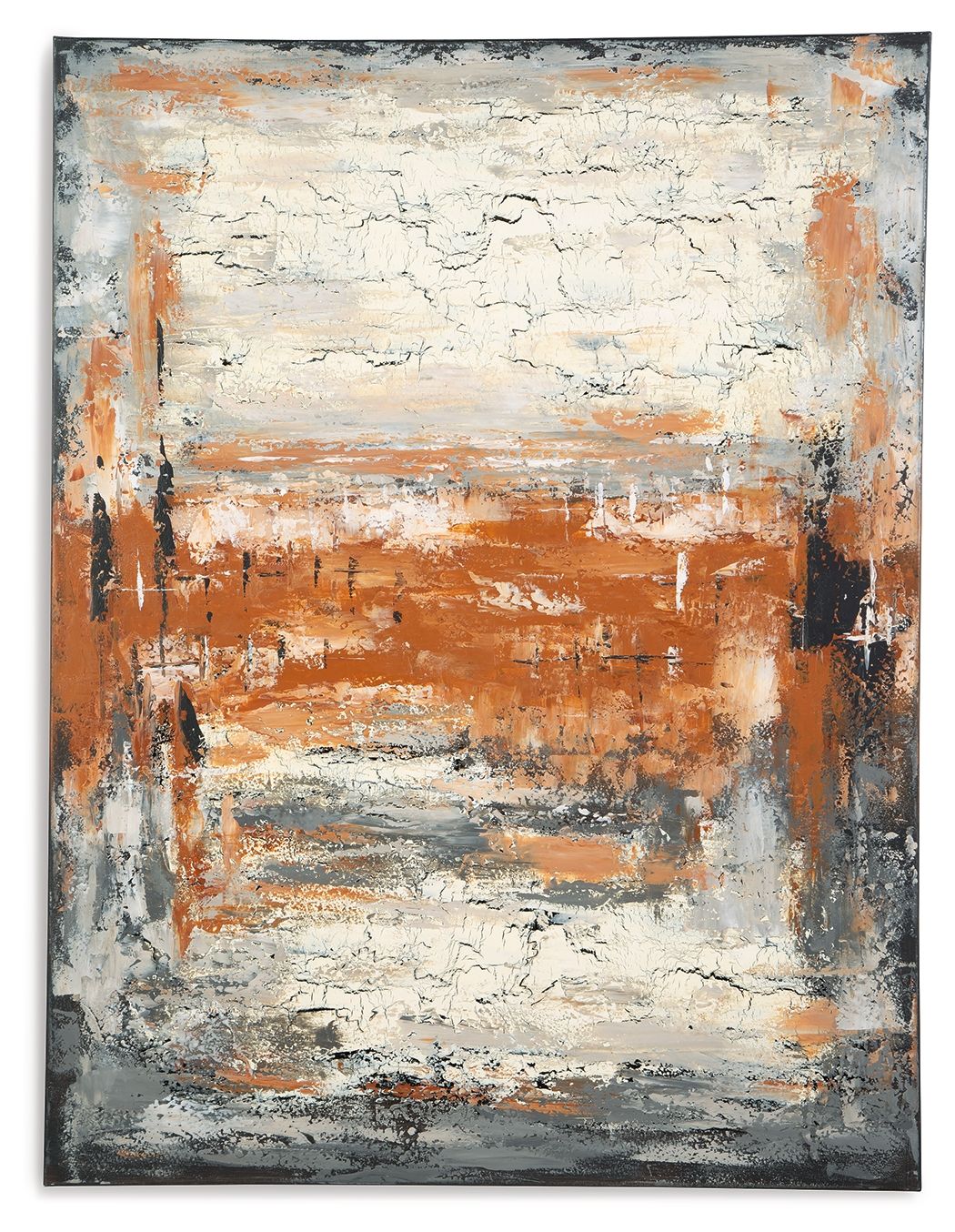Signature Design by Ashley® Carmely - Gray / White/orange - Wall Art | Meri Furniture