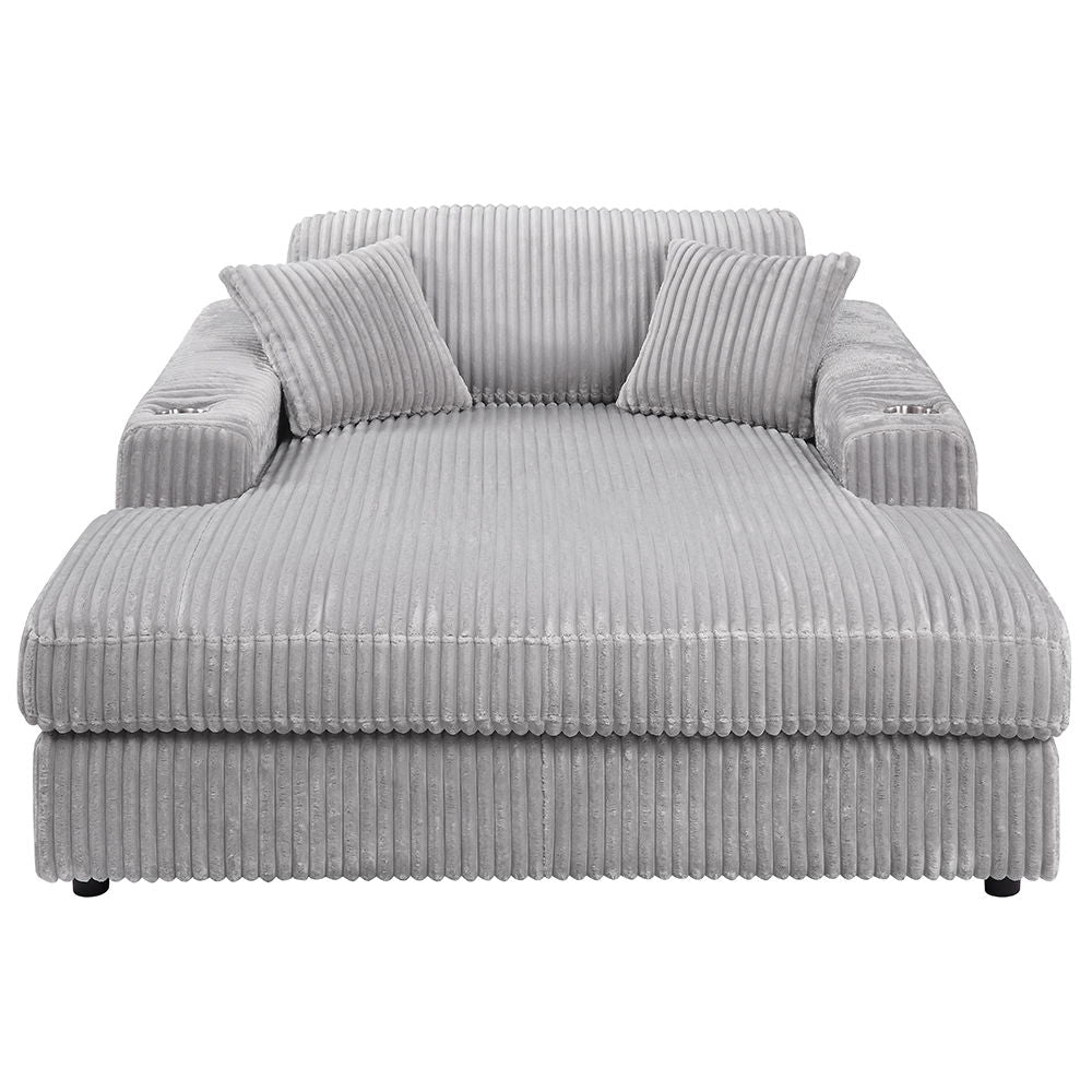 ACME Hilde - Chaise With 2 Pillows | Meri Furniture