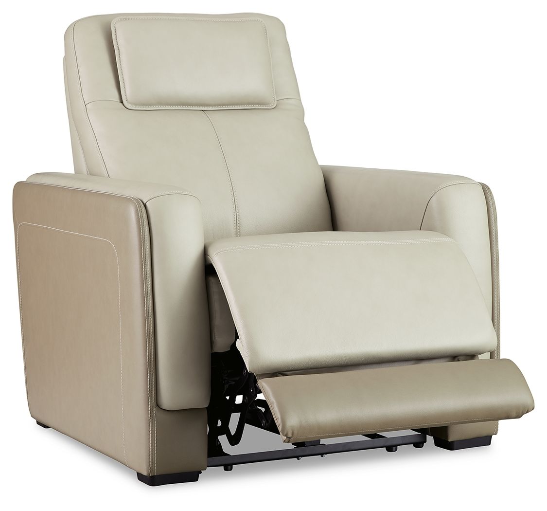 Signature Design by Ashley® Battleville - Almond - Pwr Recliner/Adj Headrest | Meri Furniture