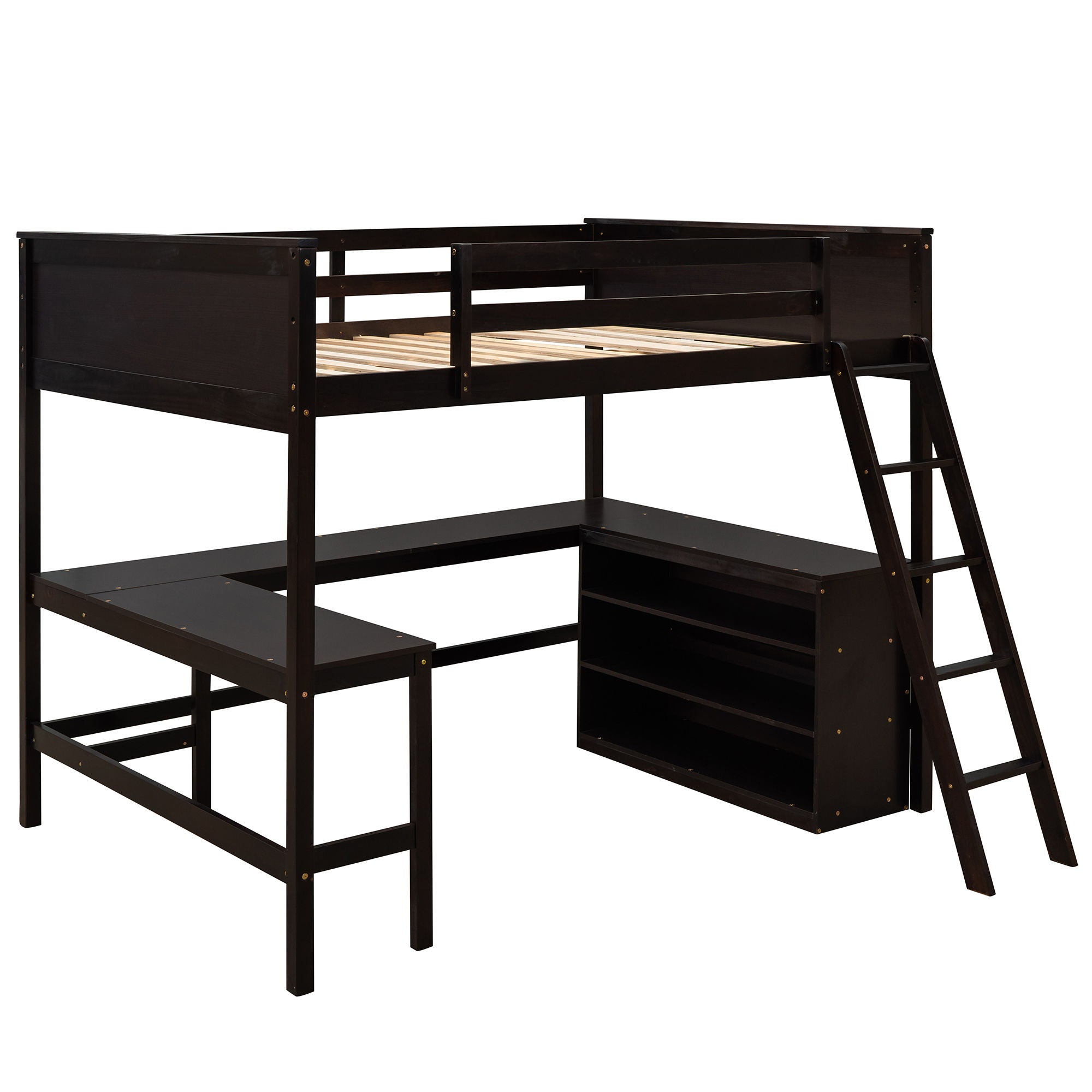 Loft Bed With Shelves With Desk