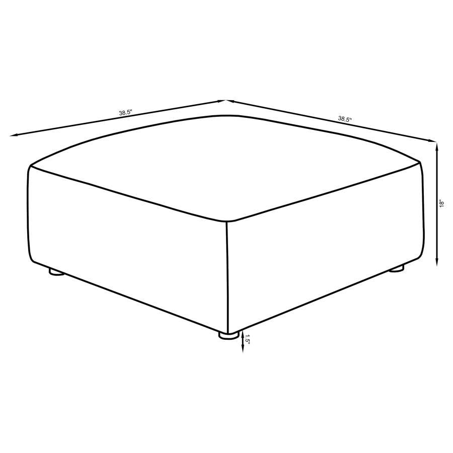 Coaster Fine Furniture Jennifer - Square Upholstered Ottoman | Meri Furniture
