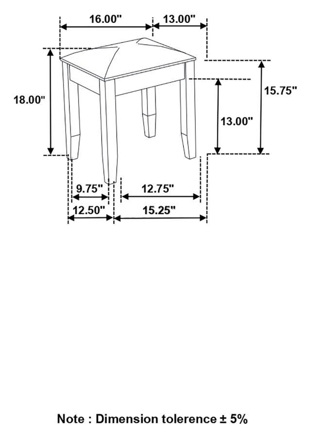 Coaster Fine Furniture Barzini - Upholstered Vanity Stool - Metallic Aand White | Meri Furniture