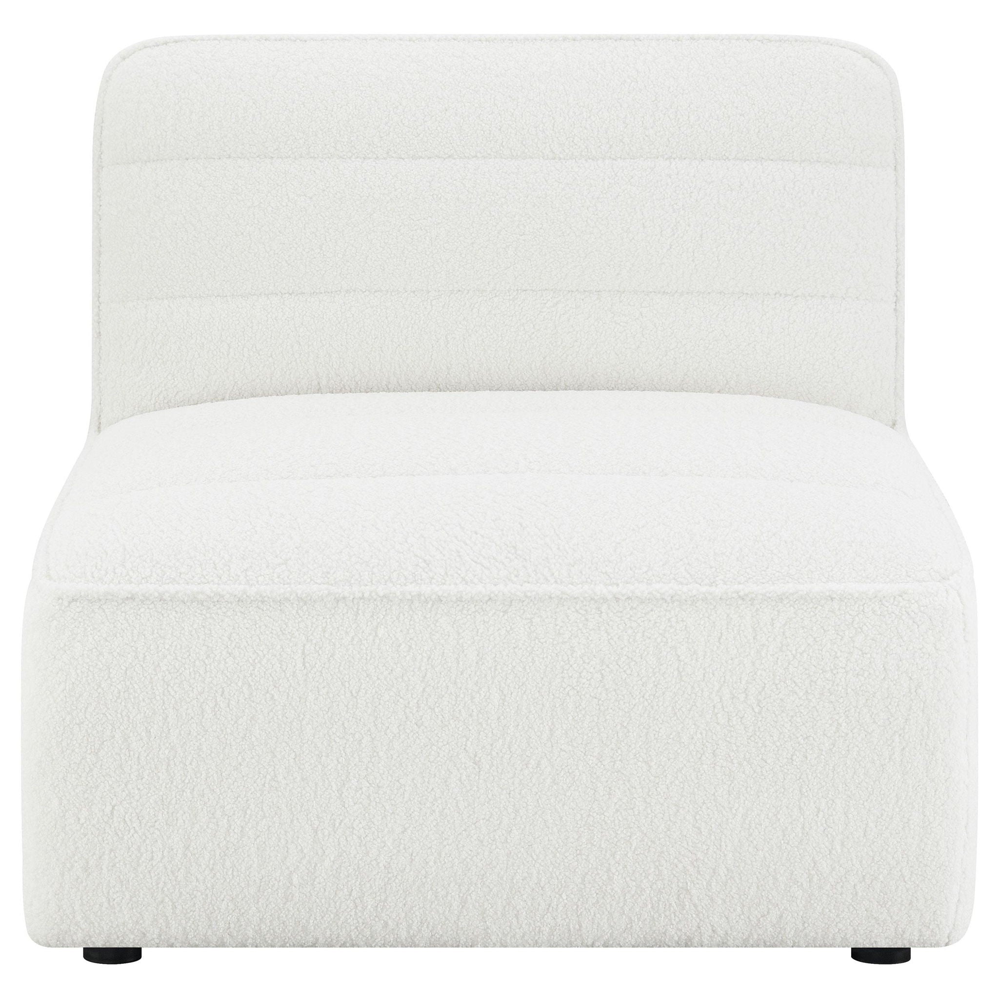 Sunny Upholstered Armless Chair Natural