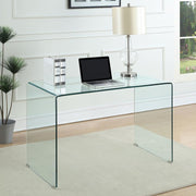 Coaster Fine Furniture Ripley - Tempered Bent Glass Writing Desk Clear - Clear Glass | Meri Furniture