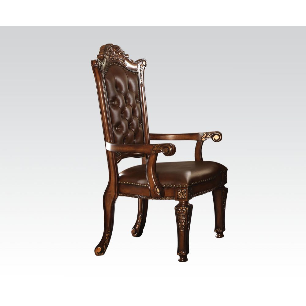 ACME Vendome - Executive Office Chair - PU & Cherry | Meri Furniture