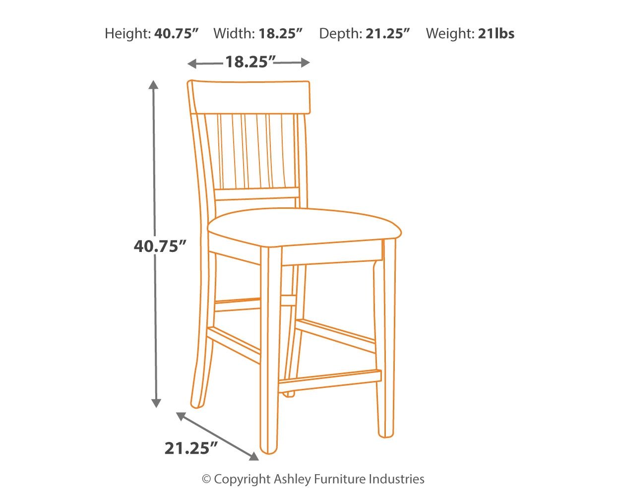 Signature Design by Ashley® Ralene - Medium Brown - Upholstered Barstool (Set of 2) | Meri Furniture