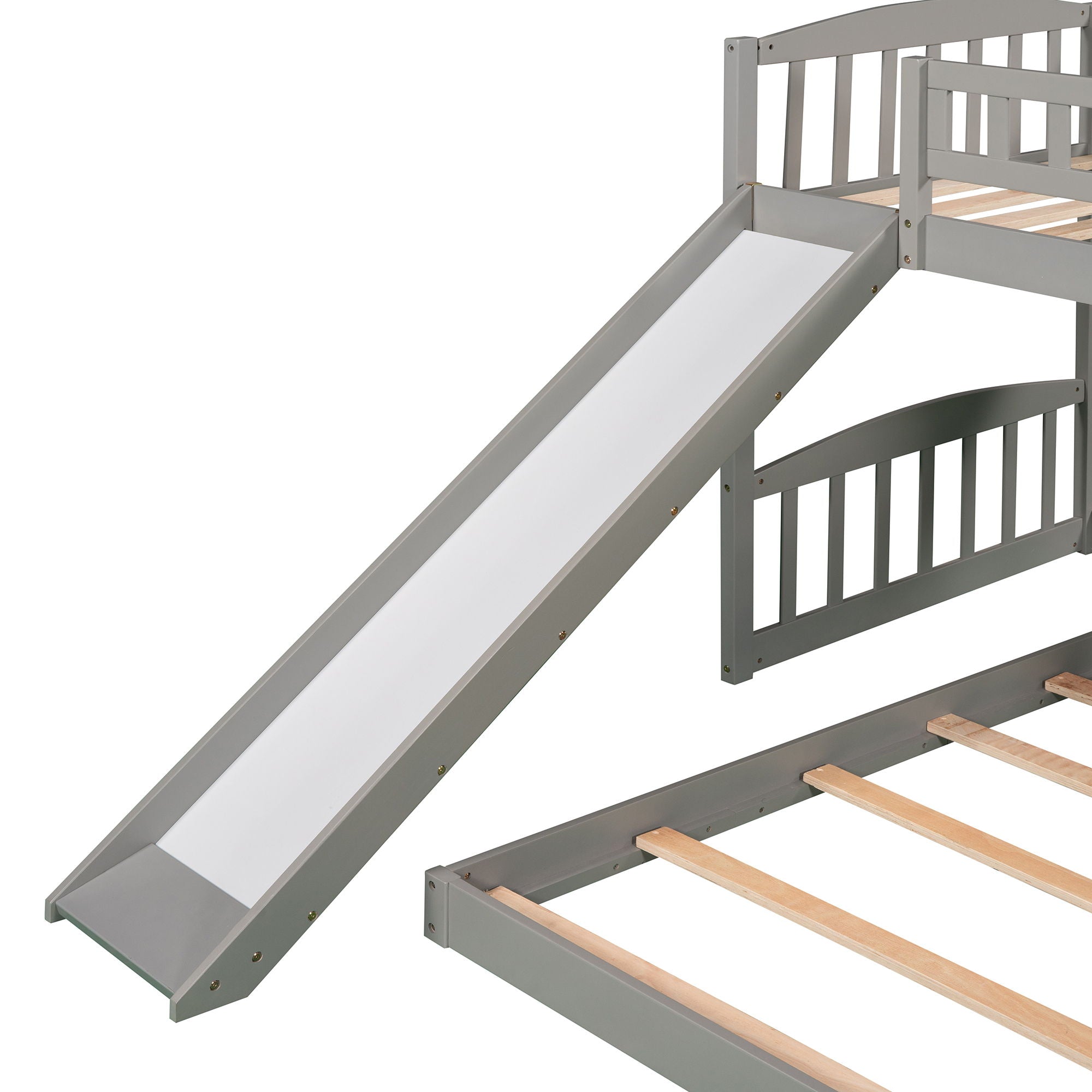 Functional Bunk Bed With Convertible Ladder And Slide