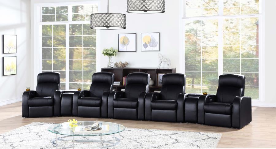 Coaster Fine Furniture Cyrus - Upholstered Home Theater Seating | Meri Furniture
