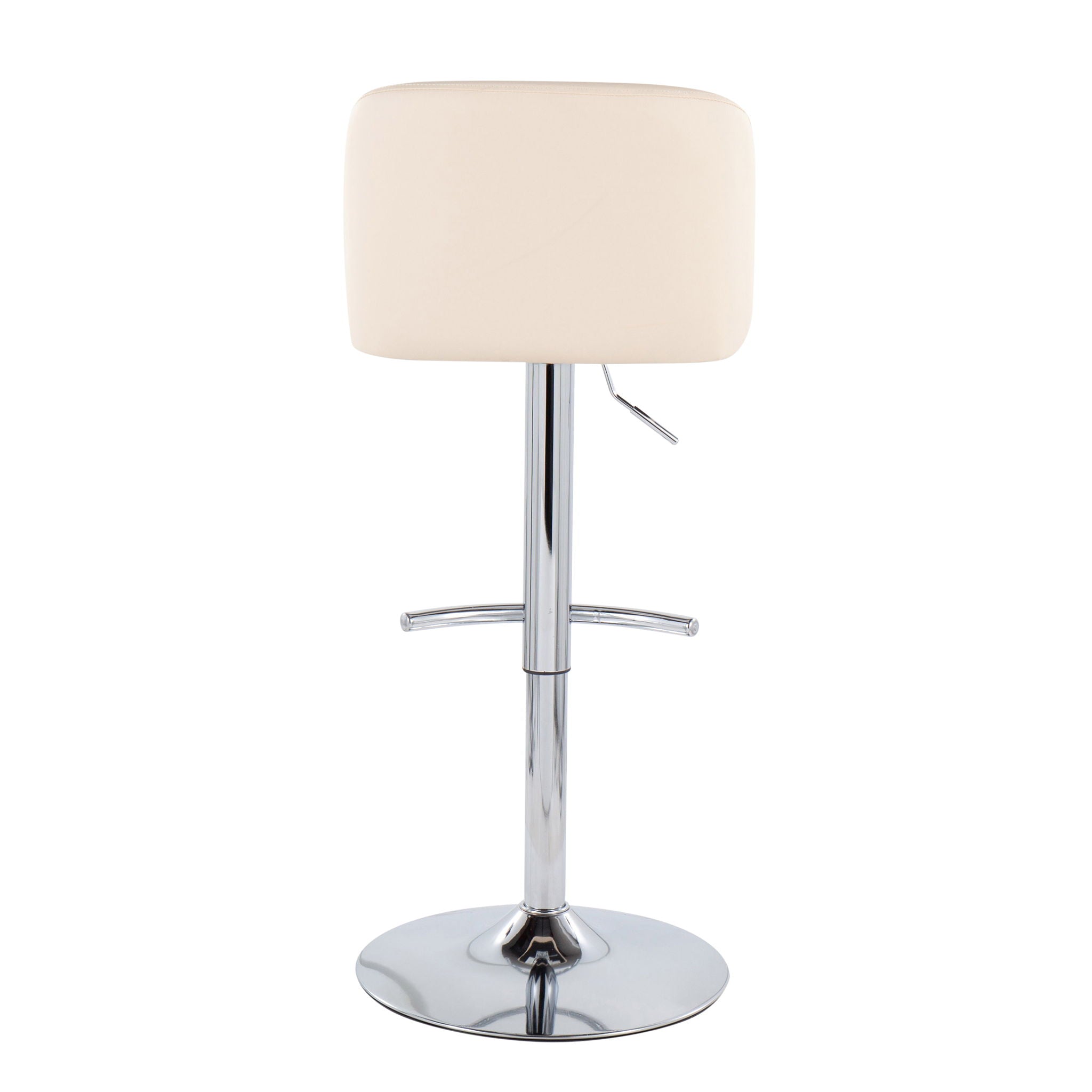 Toriano - Contemporary Adjustable Barstool With Swivel & Rounded T Footrest (Set of 2)