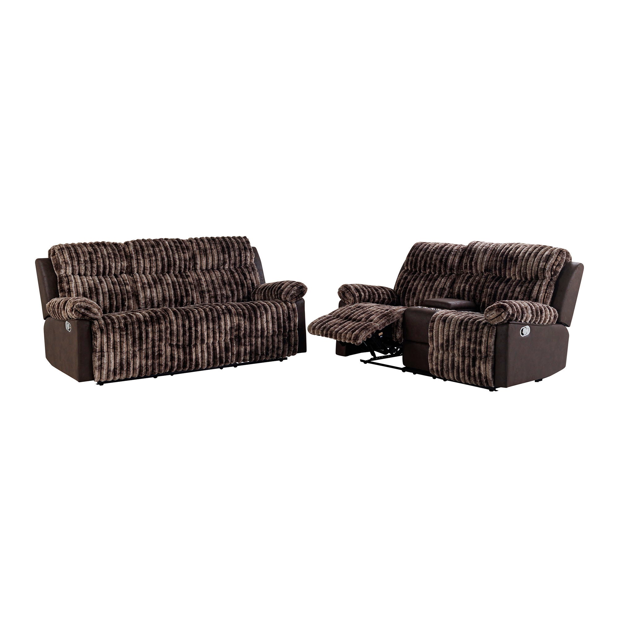 Bruni - Console Reclining Loveseat With Manual Recline