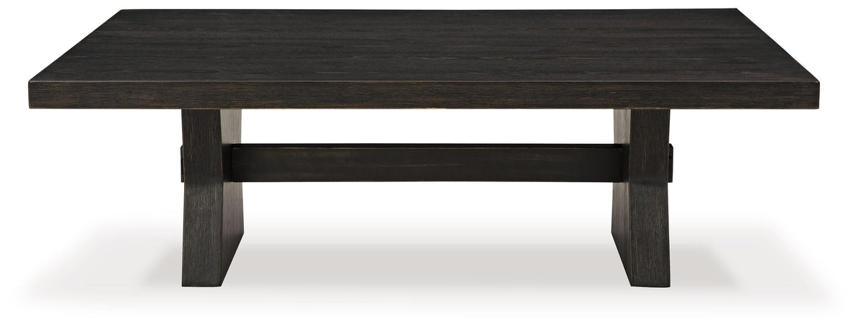 Signature Design by Ashley® Galliden - Black - Rectangular Cocktail Table | Meri Furniture