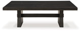 Signature Design by Ashley® Galliden - Black - Rectangular Cocktail Table | Meri Furniture