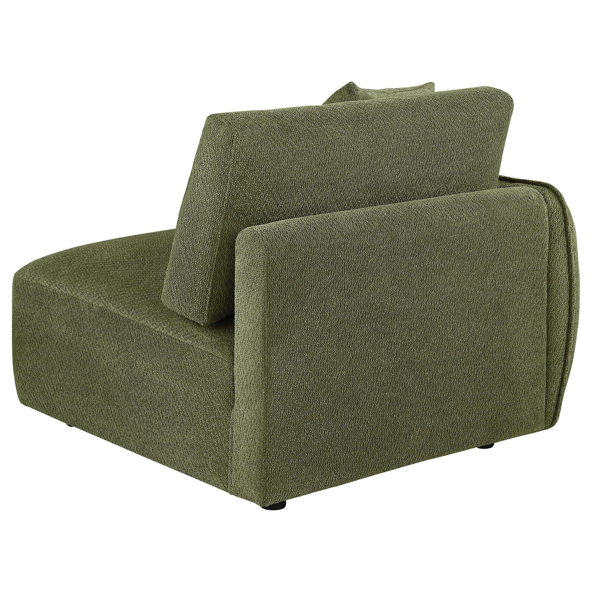 Elysia Chenille Upholstered Modular LAF Chair Green