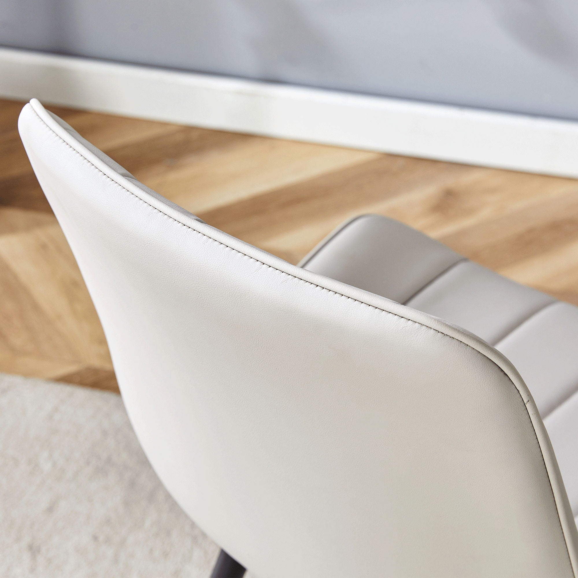 Modern Style Extended Seat Cushion Dining Chair Set