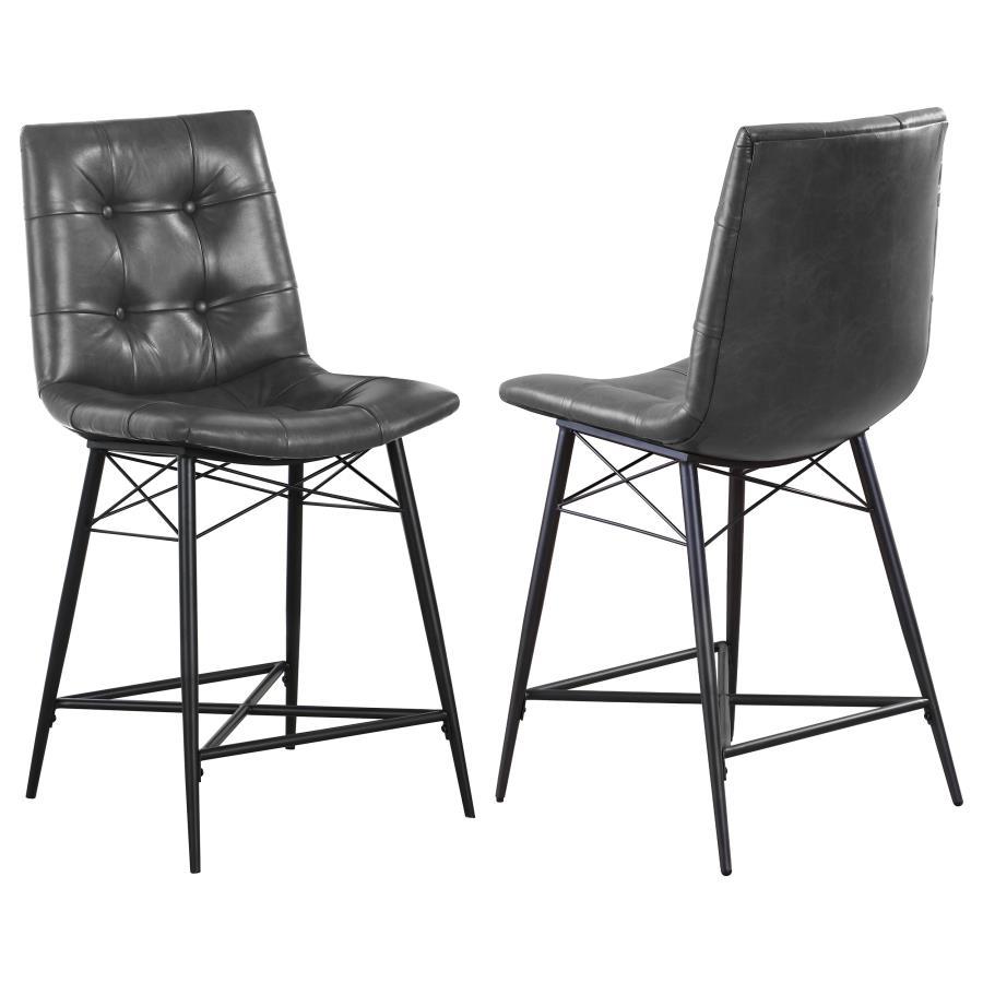 Coaster Fine Furniture Aiken - Upholstered Tufted Counter Chair (Set of 2) | Meri Furniture