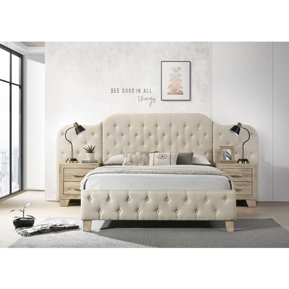 ACME Box Spring Not Required (12 Slats, 4 Supporting Legs) Metal Legs | Meri Furniture