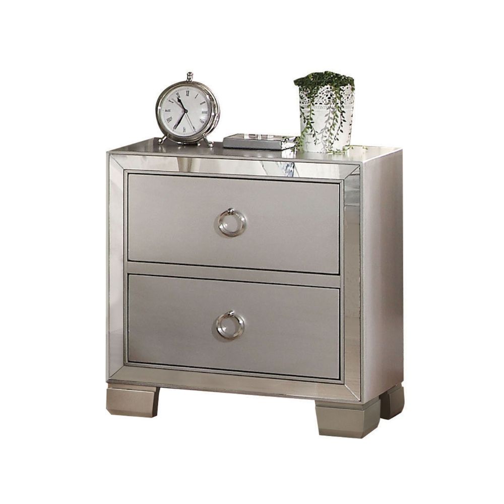 ACME Voeville II - Nightstand - Platinum | Meri Furniture